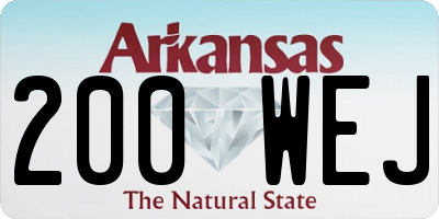 AR license plate 200WEJ