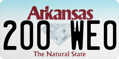 AR license plate 200WEO