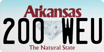AR license plate 200WEU