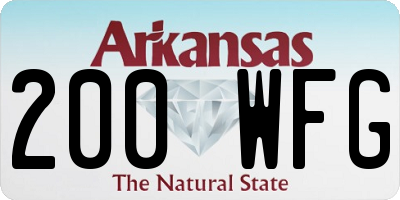AR license plate 200WFG