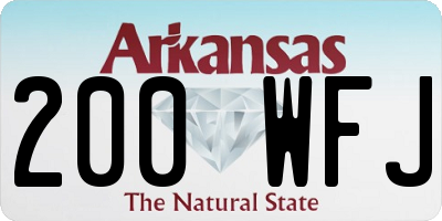 AR license plate 200WFJ
