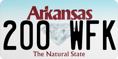 AR license plate 200WFK