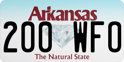 AR license plate 200WFO
