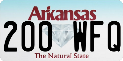 AR license plate 200WFQ