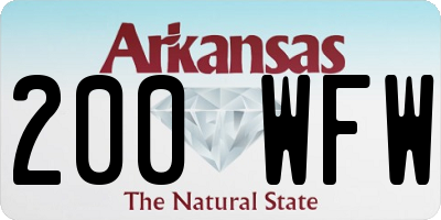 AR license plate 200WFW