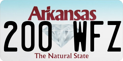 AR license plate 200WFZ