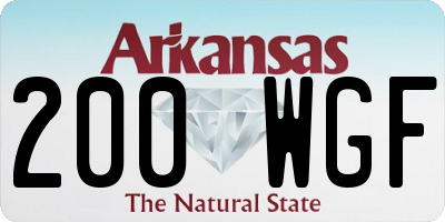 AR license plate 200WGF