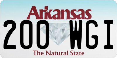 AR license plate 200WGI
