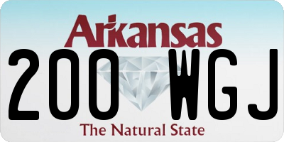 AR license plate 200WGJ