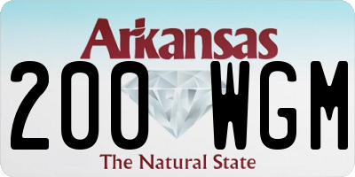 AR license plate 200WGM