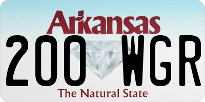 AR license plate 200WGR