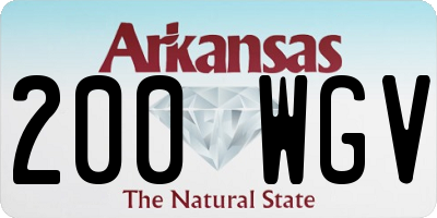 AR license plate 200WGV