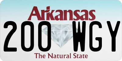 AR license plate 200WGY