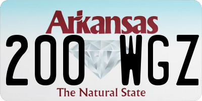 AR license plate 200WGZ