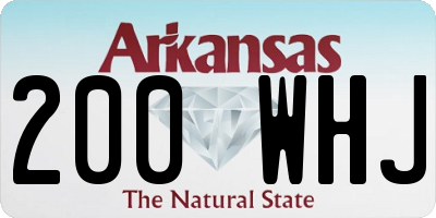 AR license plate 200WHJ