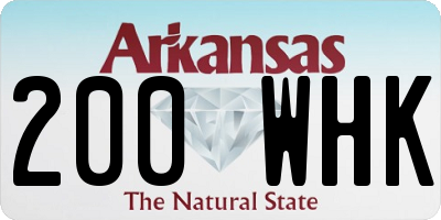 AR license plate 200WHK