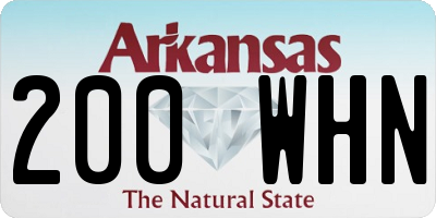 AR license plate 200WHN