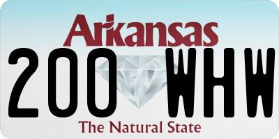 AR license plate 200WHW