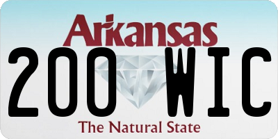 AR license plate 200WIC