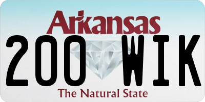 AR license plate 200WIK