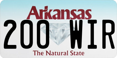 AR license plate 200WIR