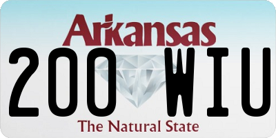 AR license plate 200WIU