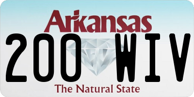 AR license plate 200WIV