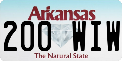 AR license plate 200WIW
