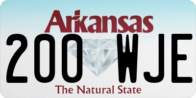 AR license plate 200WJE