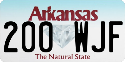 AR license plate 200WJF
