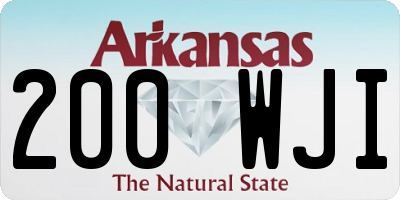 AR license plate 200WJI
