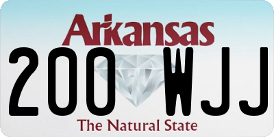 AR license plate 200WJJ
