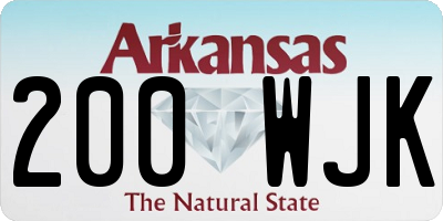 AR license plate 200WJK