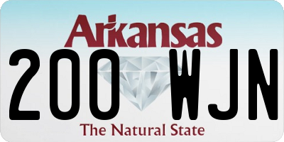 AR license plate 200WJN