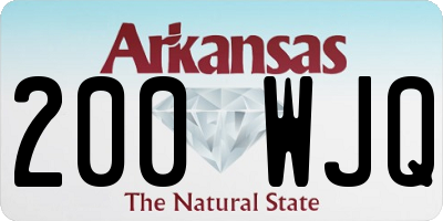AR license plate 200WJQ