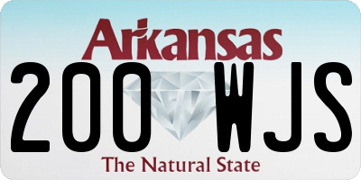 AR license plate 200WJS