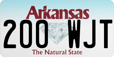 AR license plate 200WJT