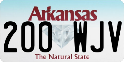 AR license plate 200WJV