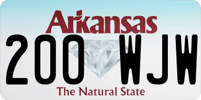 AR license plate 200WJW
