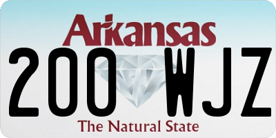 AR license plate 200WJZ