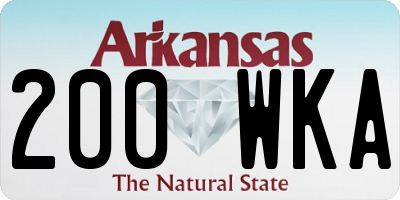 AR license plate 200WKA