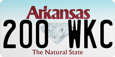 AR license plate 200WKC