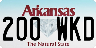 AR license plate 200WKD