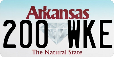 AR license plate 200WKE