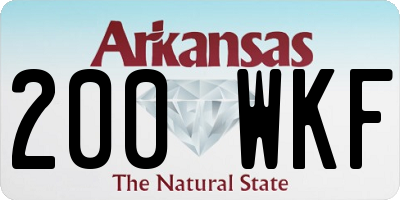 AR license plate 200WKF