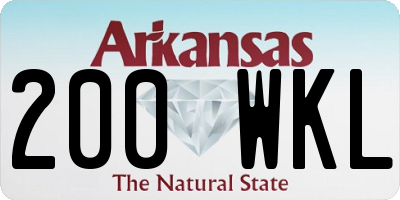 AR license plate 200WKL