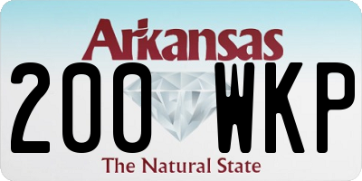 AR license plate 200WKP