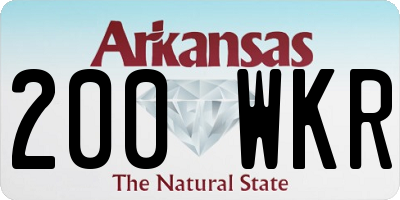 AR license plate 200WKR