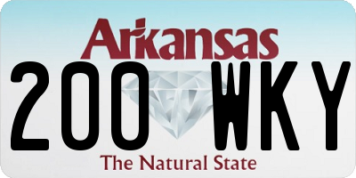 AR license plate 200WKY