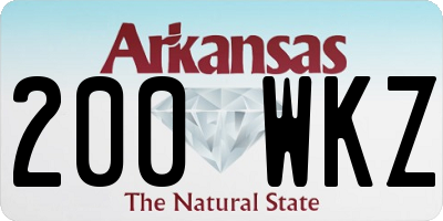 AR license plate 200WKZ